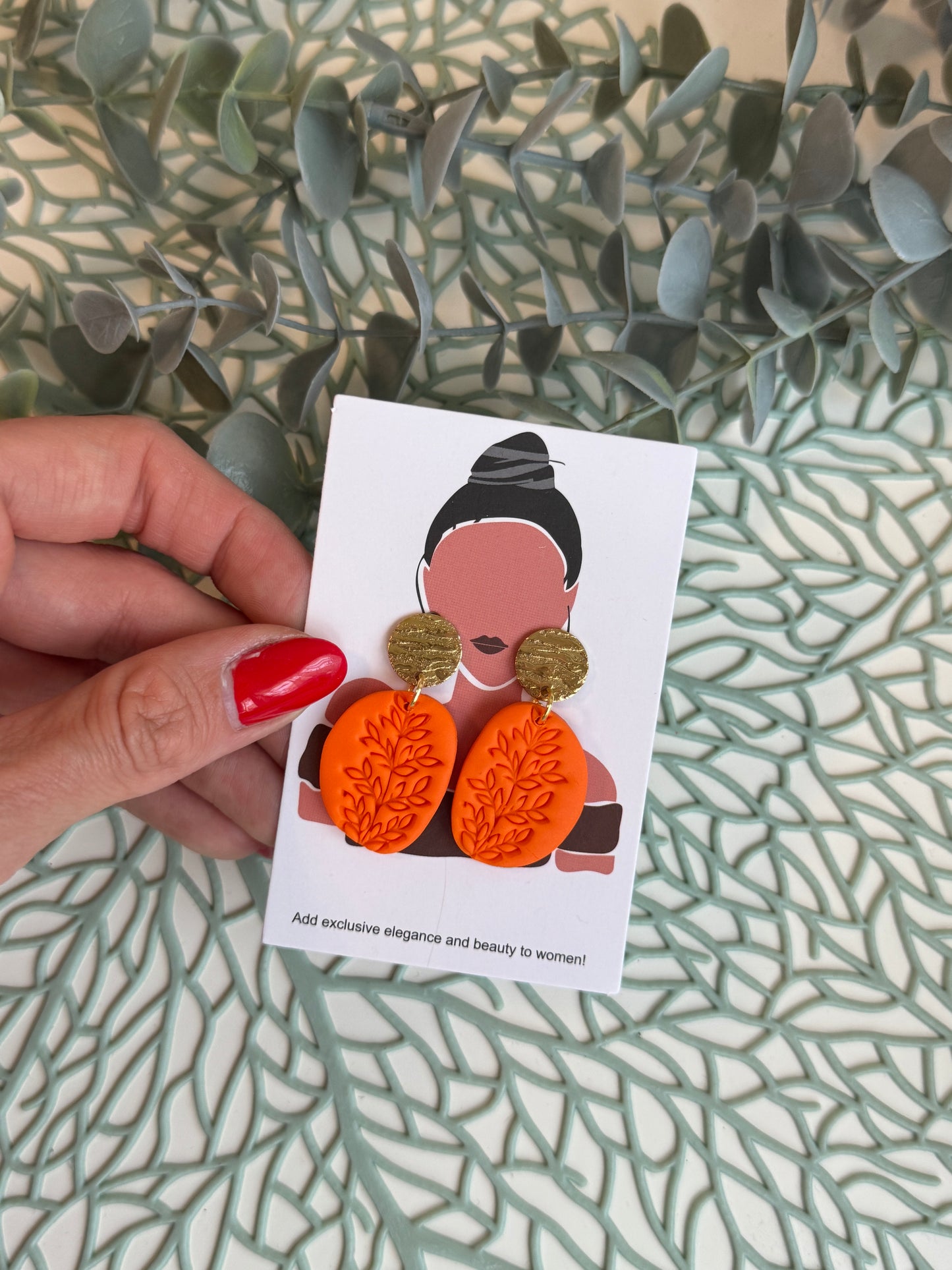 Ohrstecker hängend I Kollektion Pink & Orange