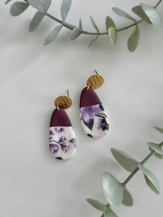 Ohrstecker hängend I Lila Dreams I 4,5 cm