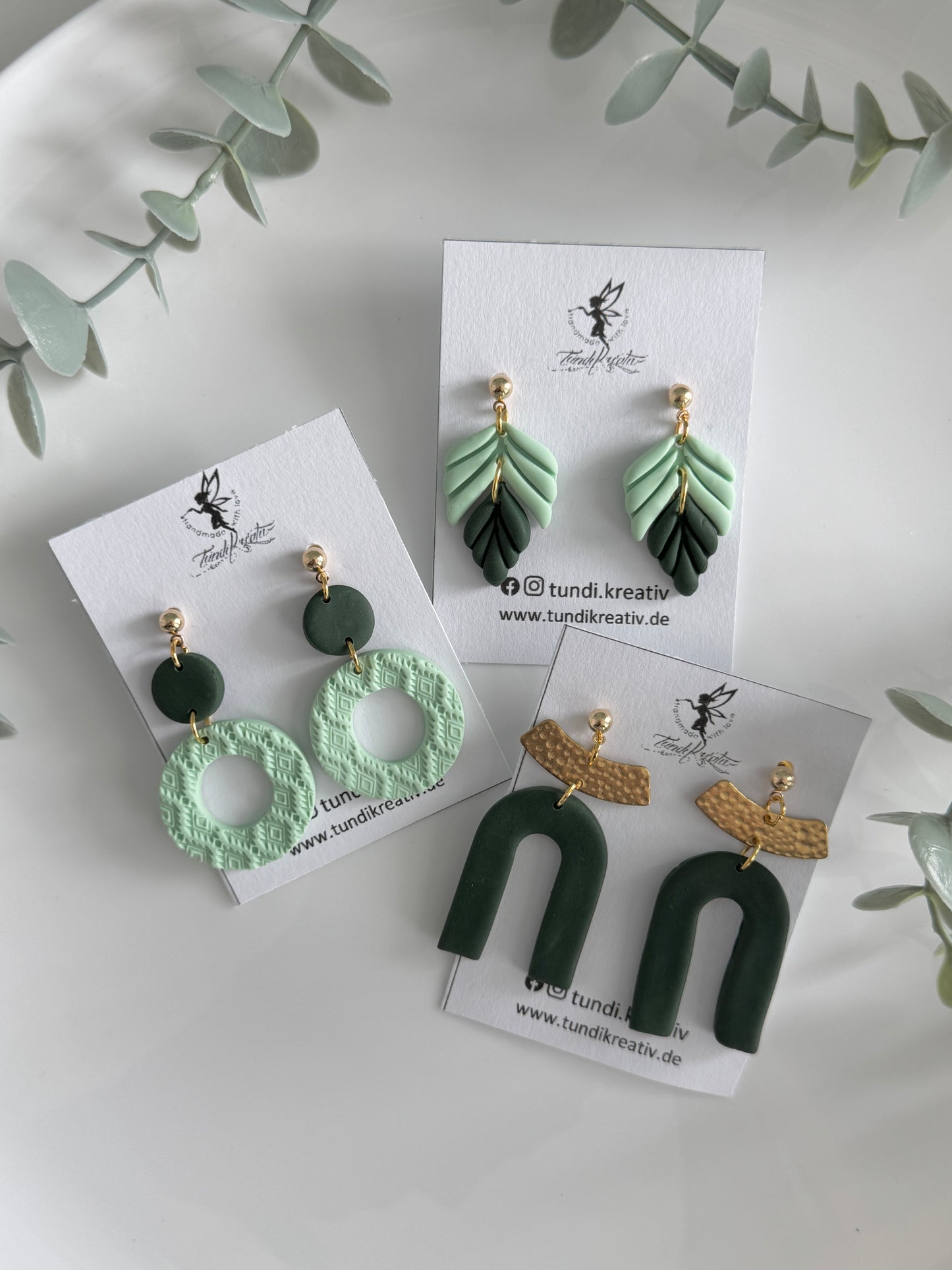 Ohrstecker hängend I Green Dreams I 4 cm
