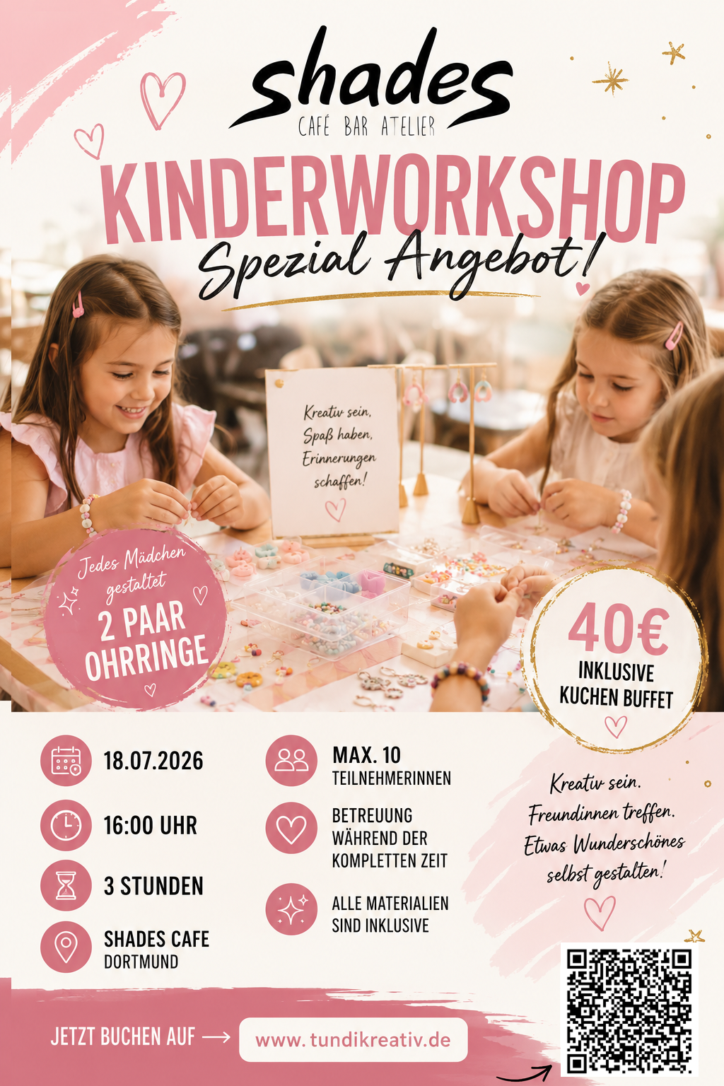 🎉CREATE & FUN Kinderworkshop / 18.07.2026