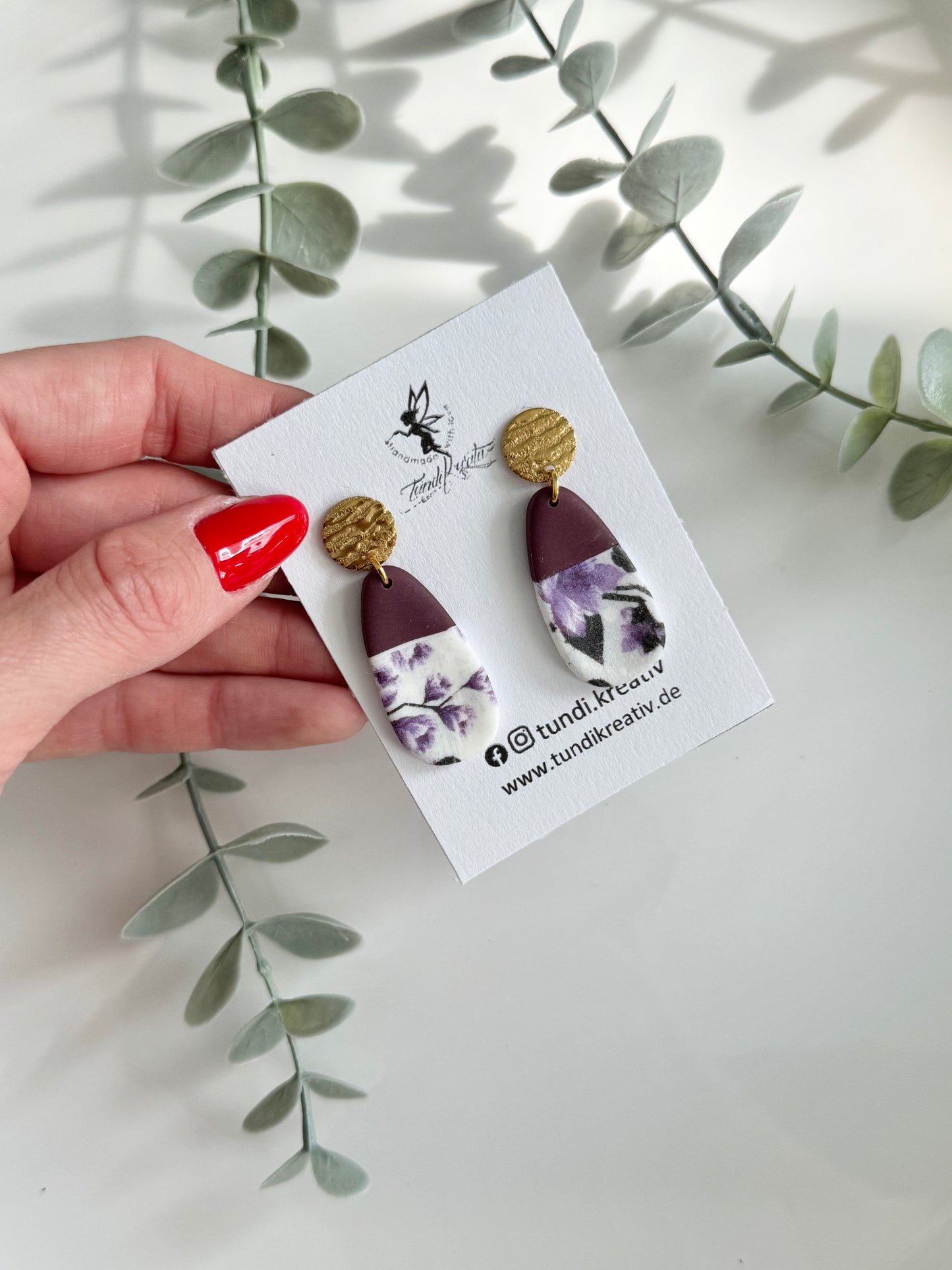 Ohrstecker hängend I Lila Dreams I 4,5 cm