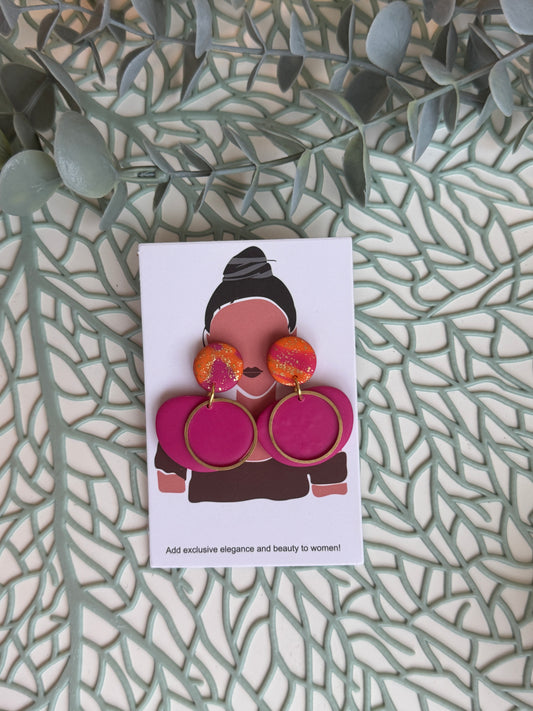 Ohrstecker hängend I Kollektion Pink & Orange