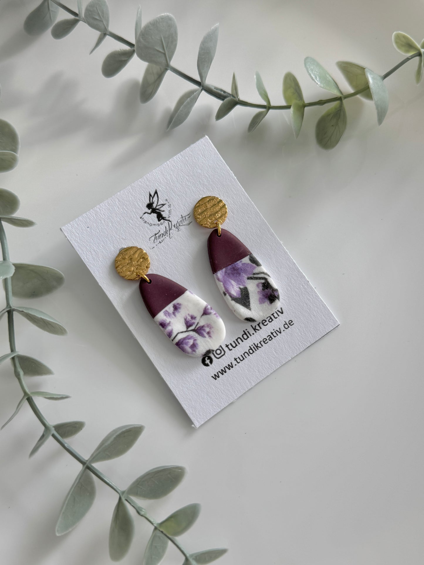 Ohrstecker hängend I Lila Dreams I 4,5 cm