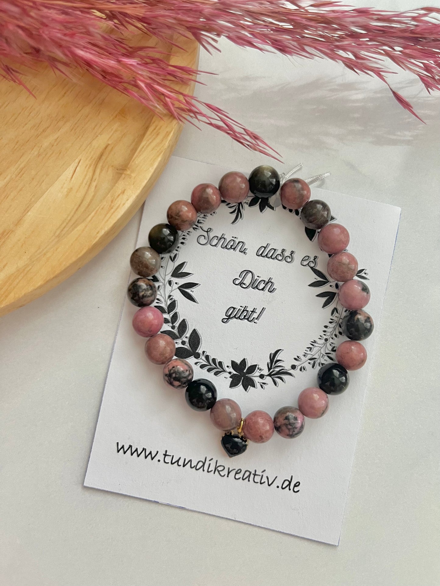 Schmuckset I Polymer Clay Ohrringe & Armband aus Natursteinperlen