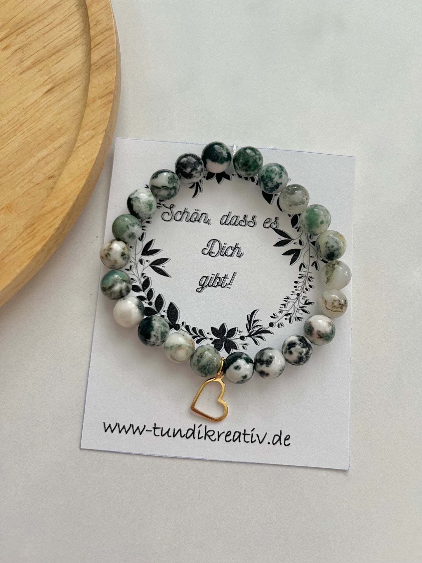 Schmuckset I Polymer Clay Ohrringe & Armband aus Natursteinperlen