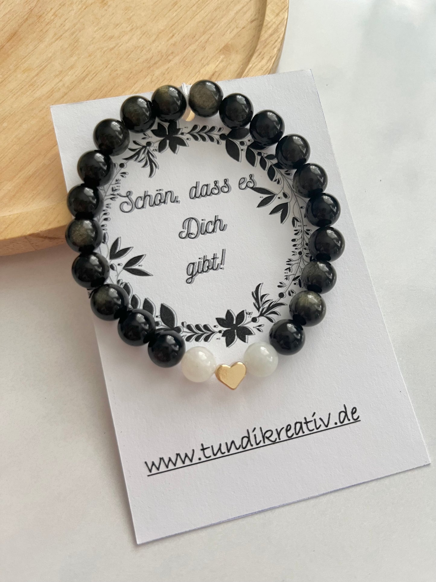 Schmuckset I Polymer Clay Ohrringe & Armband aus Natursteinperlen