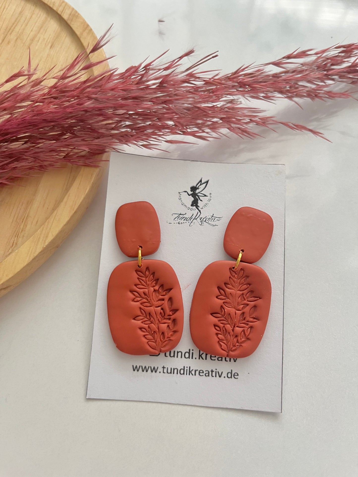 Schmuckset I Polymer Clay Ohrringe & Armband aus Natursteinperlen